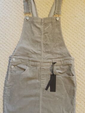 Sage Green Cord Overalls
